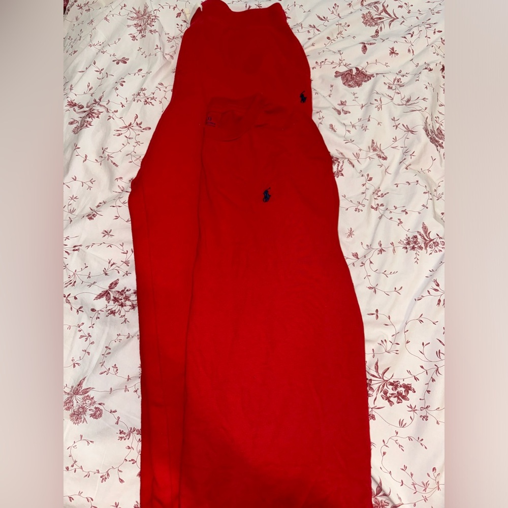 Polo Ralph, top and bottom.